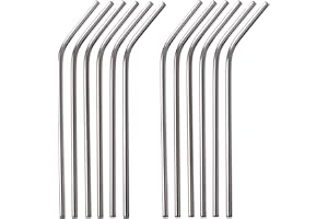 GRÄWE rostfritt stål sugrör 12-pack silver böjd