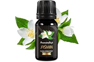Aromaholik Olejek Eteryczny jaśminowy BIO 100% naturalny – olejek eteryczny do dyfuzora & aromatyzera – certyfikowany olejek eteryczny z Indii – Jasmine Essential Oils 10ml do sauny i masażu