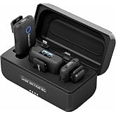 Saramonic Blink 500+ B2 2 Seater Wireless Microphone System, Device Mount Receiver 3.5 mm, USB-C and Lightning Outputs, Charging K