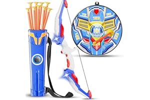 ‎DX DA XIN DX DA XIN Pfeil und Bogen Kinder - LED Licht Bogenschießen Spielzeug Set mit Stehender Zielscheibe Saugnapfpfeile und Köcher Sportgeräte Outdoor Spiele Geschenk für Jungen ab 4 5 6 7 8 9 Jahre