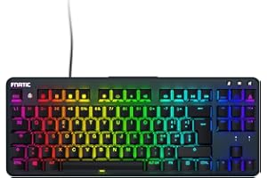 Fnatic miniStreak SPEED Italiano - Tastiera da gioco meccanica RGB retroilluminata a LED - Switch SPEED Silver - Versione piccola, compatta e portatile Tenkeyless - Tastiera da gioco Pro eSports