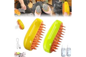 ‎HOIDOKLY Steamy Katzenbürste, 3 in 1 Katze Dampfbürste, Selbstreinigende Dampfkatzenbürste, Katzendämpferbürste für Massage, Multifunktionale Katzenpflegebürste, Elektrischer Haustier-Massagekamm