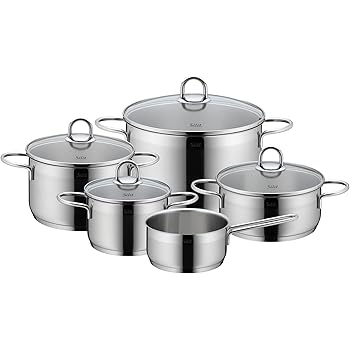 Silit Pisa Topfset, 10-teilig, mit Glasdeckel, Kochtopf