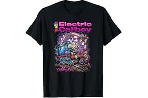 Electric Callboy Choo Choo Cartoon-V-Ausschnitt-Kurzarm T-Shirt Schwarz Unisex-Erwachsene S