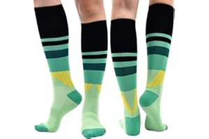 HOME HOLIC 2 Pairs Compression Socks for Women & Men 15-20mmHg Flight Socks Graduated Support Neuropathy Socks Fit for Running Nursing Sport Hiking Walking Cycling