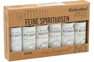 BIRKENHOF Brennerei | Tasting-Set Edition: "Feine Spirituosen" - Alte Sorten im Holzfass gereift | (6 x 0,02l )