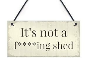 Red Ocean Funny Summer House Sign Not A Shed Funny Garden Sign Hanging Plaque Gift