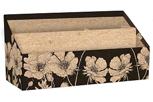 Clairefontaine 116053C - en brevlåda i kartong 25 x 10 x 14 cm - hemmakontor - naturmotiv kraftfinish - kontorsförvaring - arrangör - vit körsbärssamling