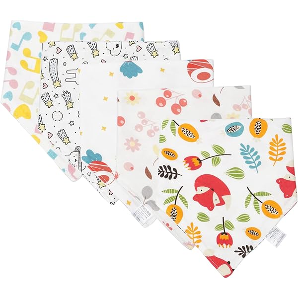 Bavaglini Bandana Neonato - 3 Pezzi In Cotone Super Assorbente - Foto 3