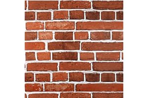 ARTHOME WALL DECOR Arthome 44cmx2m Rouge Brique Auto Adhesif Papier Peint, Peel and Stick Contact Papier, Vinyle Film PVC imperméable pour le revêtement mural des dosserets cuisine et cheminée