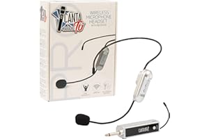 CANTA TU KARAOKE Canta Tu Microfono Archetto, Microfono Wireless per Karaoke Senza Fili con Ricevitore, Ideale per Balli e Coreografie, Compatibile con Canta Tu e Canta Tu PRO, Colore Silver