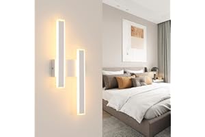 Comely Aplique Pared Interior LED, 32W Lámpara de Pared LED Moderna 3000K Blanco Cálido, Blanco Acrílico Luz pared para Dormitorio Comedor Pasillo Escalera