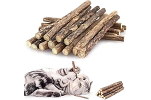 EJRUP Lot De 30 Bâtonnets Matatabi Pour Chat - Jouet À Mâcher En Bois - Aide Ludique Contre Le Tartre - Dentifrice Chat, Antistress Chat, Friandises Pour Chats, Diamètre 5 À 7 mm