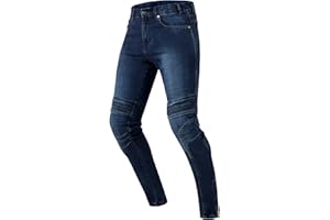 OZONE MOTO Hornet II Pantalones Vaqueros de Moto Hombre | Forro de Fibra de Aramida | Protectores de Rodilla | Paneles Flexibles | Slim Fit