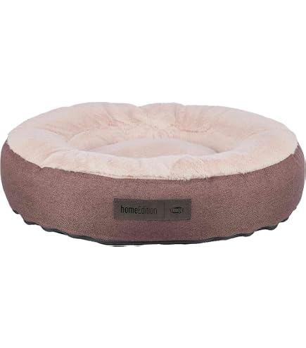 Trixie Hundebett Vital Lennox  Orthopdisches Hundekissen Rund 60cm,  Chenille Braun Mit Memory-Schaum
