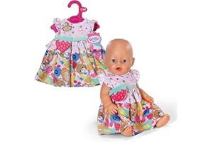 BABY born Fruit Dress, Cute Outfit with Strawberry Buckle Belt for 43cm Dolls, 838303 Zapf Creation