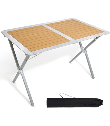 CASTELMERLINO 48 Camper Folding Table Larch 120 x 60 cm with Nylon