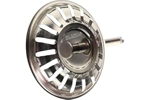 Blanco 119146 Siebkörbchen 7,9 cm | 3,5" | mit Zapfen für Exzenter-Bedienung | 18 Ablauf-Schlitze | Original-Ersatzteil | Edelstahl