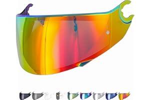 Everalo Visiera compatibile con Shark Spartan - Spartan 1.2 - Skwal - Skwal 2 - D Skwal - Visiere Casco VZ160 VZ165 - Pinlock Ready - Antigraffio (Rosso)