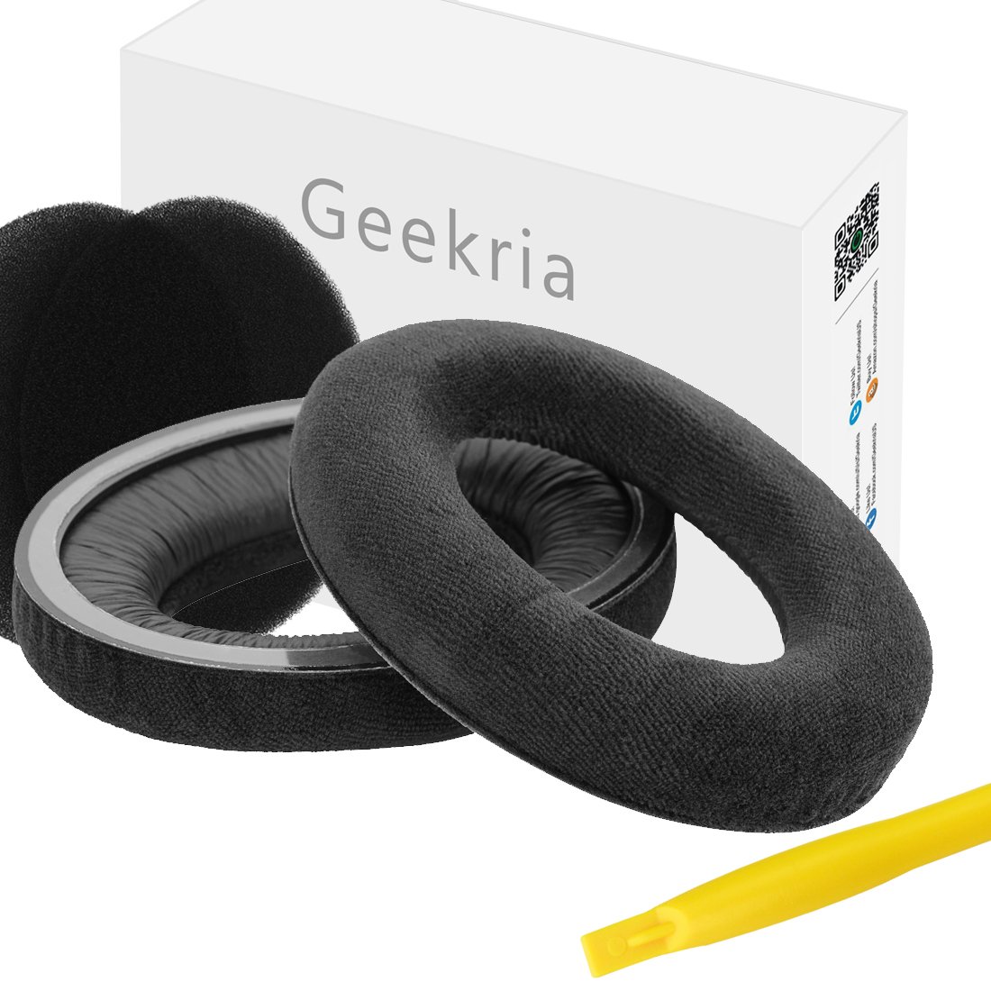 Geekria Earpads for Sennheiser Hd598, Hd598Se, Hd598Cs, Hd515, Hd555, Hd595, Hd518 Headphones Ear Pad, Cushion Cups Cover Earpad Repair Parts - Dense Velvet