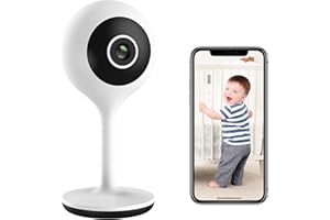 LAXIHUB 1080P Cámara Vigilancia WiFi Interior, Cámara IP WiFi Interior con Sirena, Audio Bidireccional,Visión Nocturna, Control Remoto, Detección de Movimiento y Sonido,