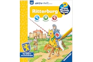Wieso? Weshalb? Warum? aktiv-Heft - Ritterburg (Malen, rätseln, basteln ab 4 Jahre - mit Stickern und Bastelbogen)