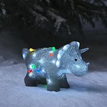 Lights4fun - Set di 3 stelle alimentate a batteria per esterni