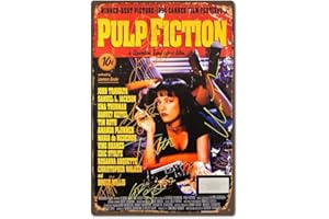 DOGT Pulp Fiction Poster Film Movie Vintage Retro Metal Decor Metalign Metal Vintage TIN Sign Size: Approx. 20 * 30cm/ 7.8 * 11.8 inch(L * W)