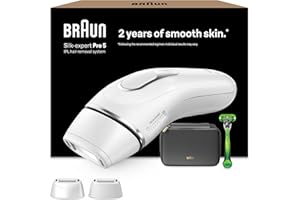 ‎BRAUN Braun IPL Silk Expert Pro 5 Geräte Haarentfernung Herren, sichtbare Haarentfernung für Männer, Designed In Germany, Gillette Rasierer, Alternative zu Laser Haarentfernung Mann, PL5145, weiß/silber