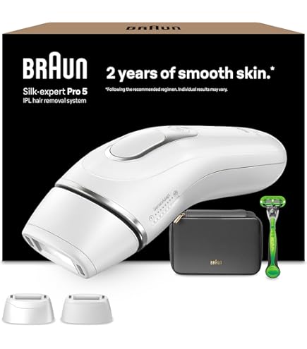 Braun IPL Silk Expert Pro 5 PL5267 – Épilation Hommes/femmes – Avec Rasoirs Venus – Manque Tête
