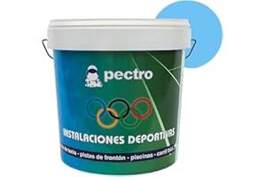 PECTRO Vernice per Piscine 4L in Cemento - Pittura per Piscine ad Acqua - Resistente ai Prodotti per la Pulizia (Azzurro)