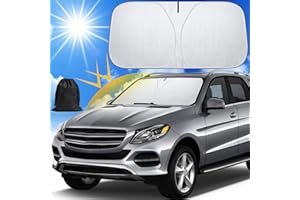 TTCOTOKE Parasole Auto Parabrezza, 145*80 CM Parasole per Parabrezza Anteriore, Parasole Auto Parabrezza Interno Contro i Raggi UV, Pieghevole e Portabile Parasole Parabrezza per La Maggior Parte dei Veicoli
