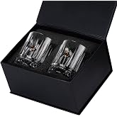 Stylish Luxury Double Whiskey Cup Set with Real.308 Bullets Unforgettable Gift 355cc (Crystal Whiskey Set)