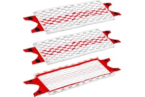 BONBELONG Bodenwischer Ersatzbezug für Vileda Ultramax 3 Stück Wischmopp Ersatz für Vileda Mop Besen Leicht zu Befestigen Staubwischer Schmutzige Flecken Entfernen Boden Reinigen Rot Grau