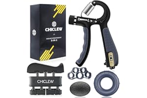 CHICLEW Handtrainer Fingertrainer, Unterarmtrainer Einstellbare Widerstand 10-130lbs, Professional Griffkraft Trainer Fingerhantel für Fitness, Athletes, Climbers, Musiker, Strength Training