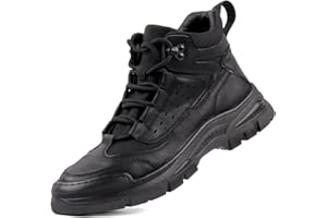 LUDEY Chukka Boots Men Classic Causal Dress Boots Mens Leather Ankle Boots Fashion Side Zipper Chukka Ankle Shoes Chukka Sneaker Dress Boot