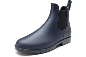 DREAM PAIRS Bottes de Pluie pour Hommes Botte Chelsea Classique Chaussures Légères et Adhérentes Doublure Confortable et Antidérapant SDRB2401M-E