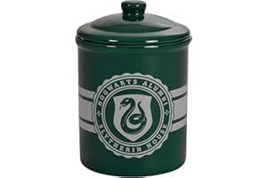 Elbenwald Caja de Galletas Harry Potter Hogwarts Alumni Slytherin - 2,5 x 21,5 x 12,5 cm - con Motivo del Escudo de Slytherin en Cerámica