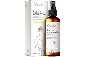 Gya Labs Roman Rumiankowy Hydrosol do Pielęgnacji Skóry i Włosów-Rumianek w Sprayu Mgiełka do Twarzy w Sprayu do Skóry I Kręconych Włosów - 100 Nierafinowany Olejek W Sprayu i Mgiełka do Ciała - 100ml