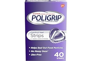 Super PoliGrip Comfort Seal Strips Denture Adhesive - 40 Strips