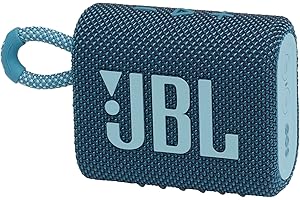 JBL GO 3 Speaker Bluetooth Portatile, Cassa Altoparlante Wireless con Design Compatto, Resistente ad Acqua e Polvere IPX67, fino a 5 h di Autonomia, USB, Blu