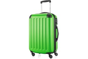 HAUPTSTADTKOFFER - SPREE - Bagaglio a mano, Valigia rigida, Trolley espandibile, 4 ruote doppie, TSA, 55 cm, 42 litri, Mela Verde