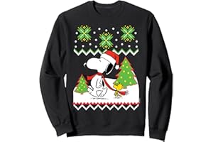 Peanuts Santa Snow Snoopy und Woodstock Sweatshirt