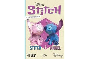 Papertoy Disney - Stitch & Angel - Des papertoys à créer soi-même - Activité loisirs créatifs - Activité Disney - Livre Stitch