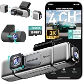 BOTSLAB 980h 4K &Ouml;n ve Arka, 4K Araba Dash Cam &Ouml;n ve 2K Arka Kamera, Gece G&ouml;r&uuml;ş&uuml;, STARVIS Dash Cam, ADAS, 170&deg; Geniş A&ccedil;ı, Dahi
