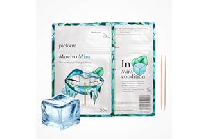 ‎PICK'EM pick'em Macho Mint Zahnstocher mit Geschmack 3er-Pack [60x MINZ ZAHNSTOCHER] - aromatisierte Zahnstocher - die Lifestyle-Alternative zum Kaugummi - Zahnstocher mit Geschmack