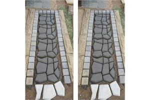 FOUNCY Stampi Per Giardino,Stampo Per Cemento Pavimento Path Maker Stampo Stampo Concreto Stampo riutilizzabile FAI DA TE Paving Durevole per Garden Plath Path Stampo Stampi in calcestruzzo