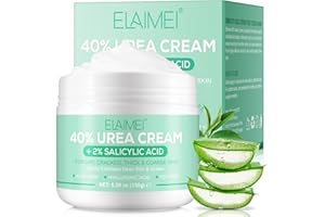 GENERISCH 40% Urea Creme plus 2% Salicylsäure - Hyaluronsäure, Teebaum und Aloe Vera Fußcreme spendet intensive Feuchtigkeit Urea Creme für Fuß und Hand Maximale Stärke - Hornhautentferner für rissige Füße, Fer
