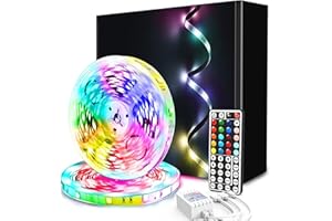 phopollo Led Strip Light, 30m Led Lights with 44 Keys Remote, Flexible RGB Colour Changing Led Light Strips for Bedroom, Party (15mx2)