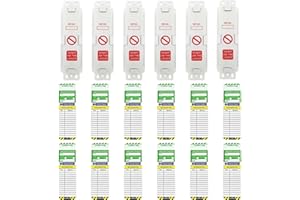 HYEPNED Ladder Tags,6 Holders and 12 Ladder Inspection Tag Inserts Waterproof Ladder Inspection Tags Inspection Record Kit Fits All Ladder Types Protect for Indoor & Outdoor (6)